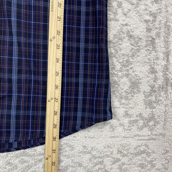 Wrangler Shirt Mens Pearl Snap Plaid Button Up Western Collared Red Size Large - Picture 3 of 5